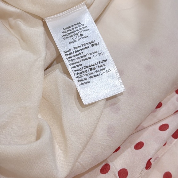 J Crew vintage red dot Pintuck midi dress in drapey organza CA701 NWOT - Picture 11 of 12